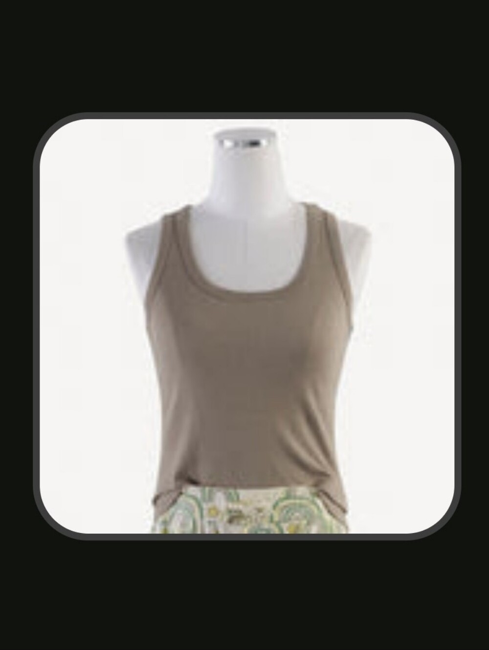 Kate Quinn Scoop Neck Tank Top in Porcini